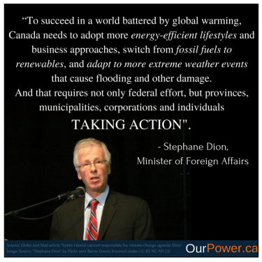 Stephane Dion Take action